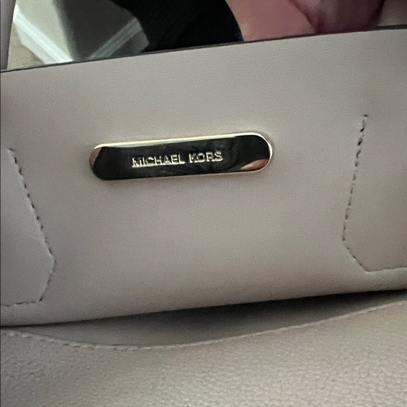 Michael Kors Light Gray Leather Satchel